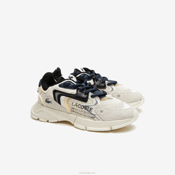 Жене л003 нео текстилне патике 86882678 бела црна 2г9 Lacoste