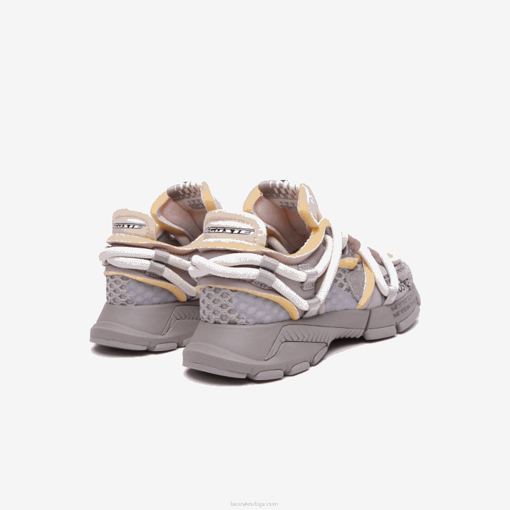 Жене л003 активне текстилне патике за писту 86882692 сиво бела 1е7 Lacoste