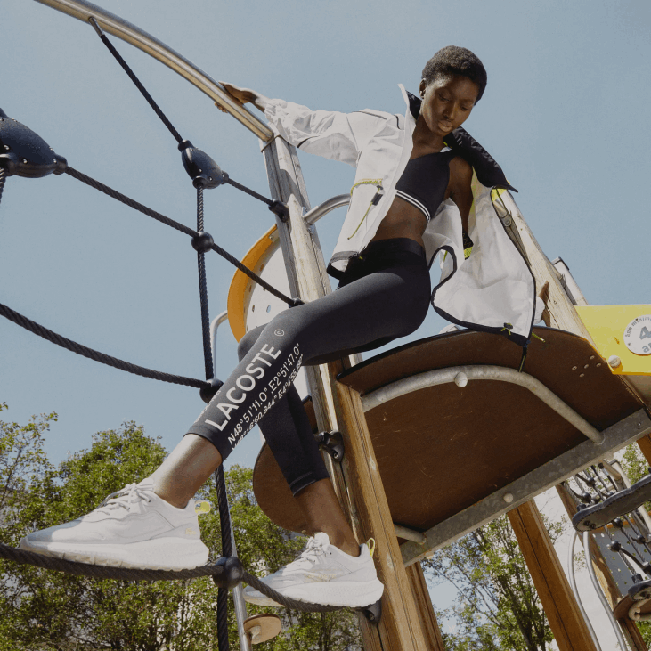 Жене активне 4851 текстилне патике 86882725 сиво бела 25г Lacoste