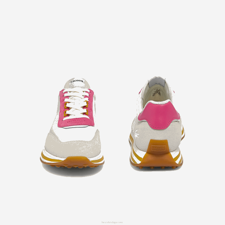 Жене л-спин текстилне патике 86882752 бела и розе б53 Lacoste