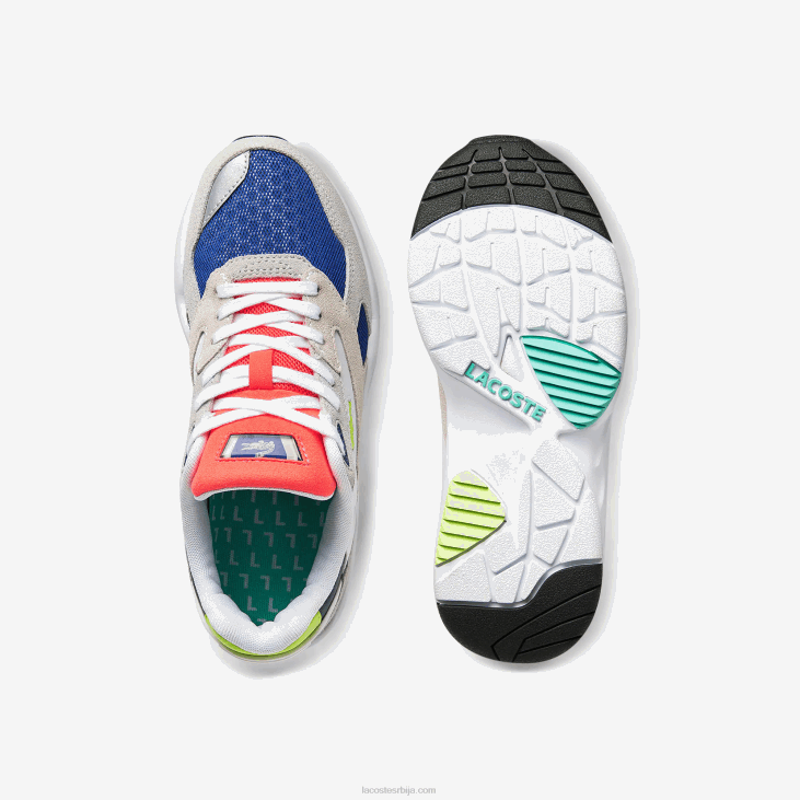 Жене сторм 96 ло цолорблоцк текстилне патике 86882740 светло сива и светло зелена лг1 Lacoste