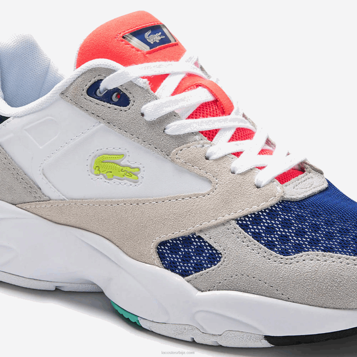 Жене сторм 96 ло цолорблоцк текстилне патике 86882740 светло сива и светло зелена лг1 Lacoste