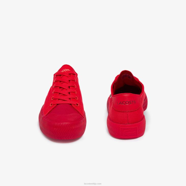 Жене грипсхот платнене патике у тоновима 86882748 црвена црвена рр1 Lacoste