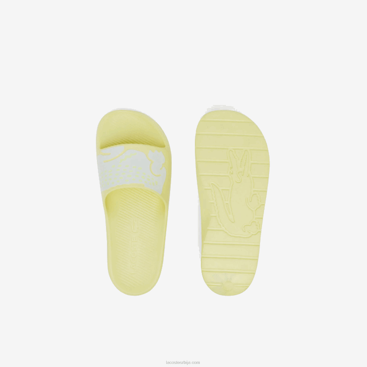Жене цроцо 2.0 синтетички лого каиш слајдова 86882759 светло жута и бела 241 Lacoste