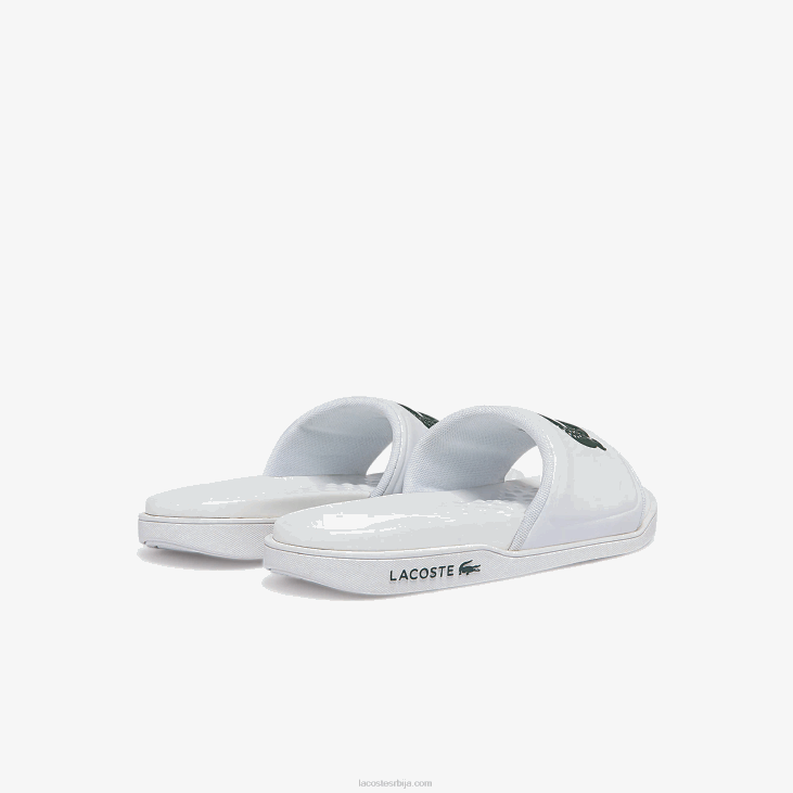 Жене цроцо дуалисте синтетички лого клизачи 86882700 бела и тамно зелена 1р5 Lacoste