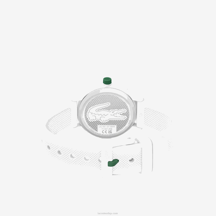 клинци Сат са белим силиконским ременом 12.12 86883299 бела 000 Lacoste