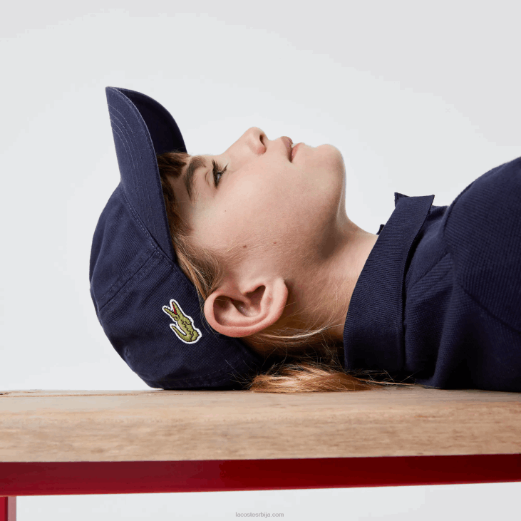 клинци чврста габардинска капа 86882278 тамноплава 166 Lacoste