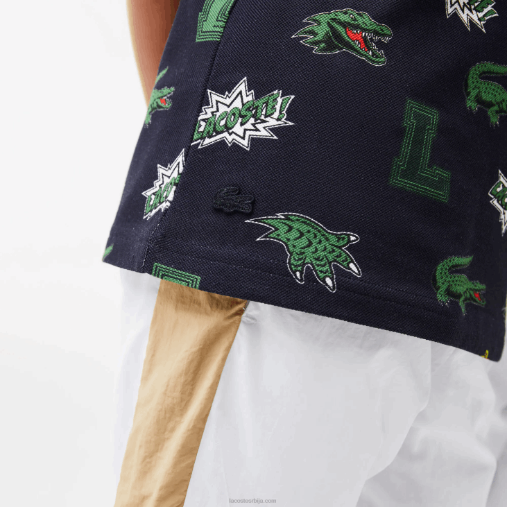 клинци комични ефекат крокодил поло 86882955 тамноплава 166 Lacoste