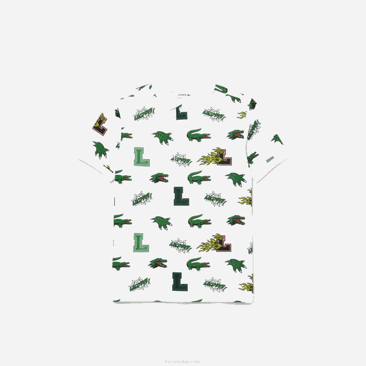 клинци комични ефекат крокодил поло 86882956 бела 001 Lacoste
