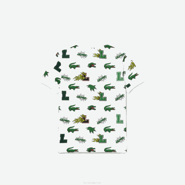 клинци комични ефекат крокодил поло 86882956 бела 001 Lacoste