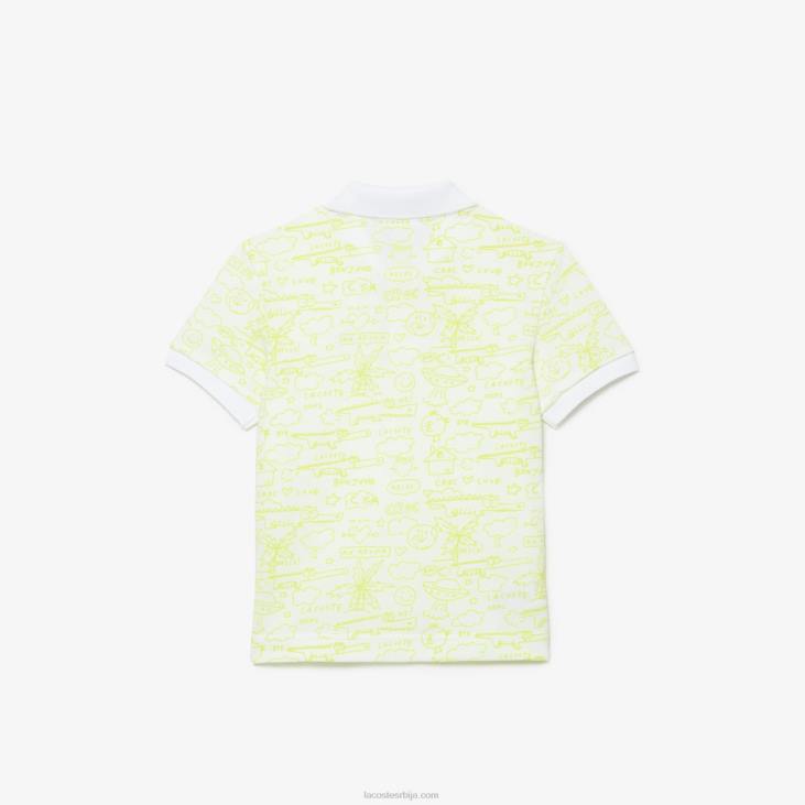 клинци графички органски памук петит пикуе поло 86882957 бела 001 Lacoste