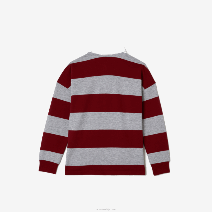 клинци пругасти пике поло 86882962 бордо сиви цхине к29 Lacoste