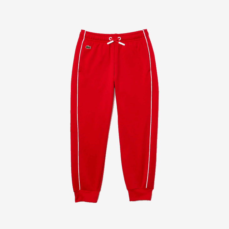 децаци херитаге панталоне за трчање од флиса 86883229 црвено бело ц9у Lacoste