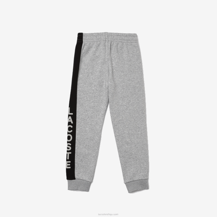децаци памучне памучне панталоне за трчање 86883242 сива кинеска црна јз9 Lacoste