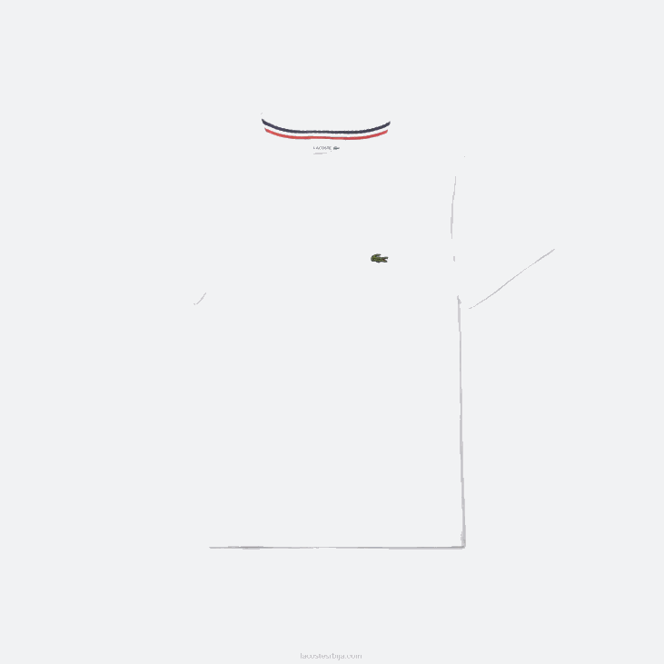 клинци мајица од памучног дреса са округлим изрезом 86882996 бела 001 Lacoste