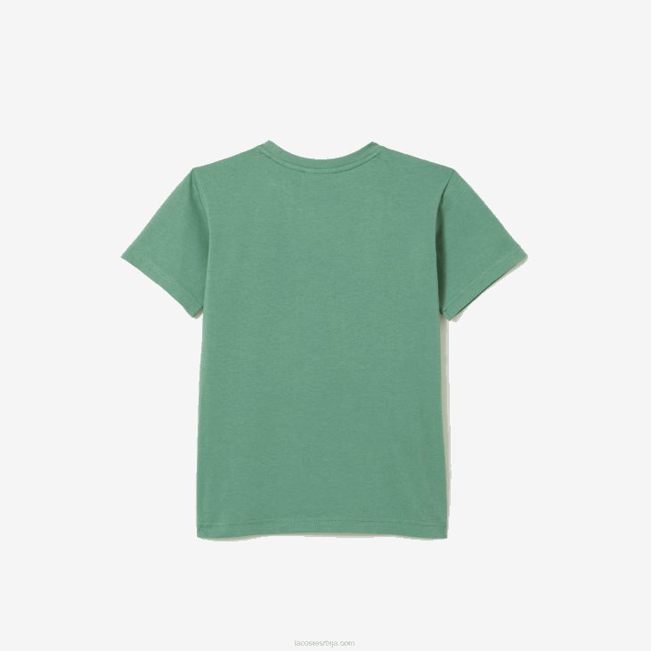 клинци мајица од памучног дреса са округлим изрезом 86883003 каки зелена кк5 Lacoste