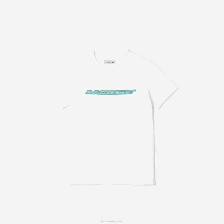 клинци мајица од памучног дреса са контрастним ознакама 86883014 бела 001 Lacoste