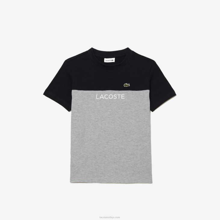 клинци цолорблоцк мајица од органског памука 86883015 тамноплава сива кинеска е6а Lacoste