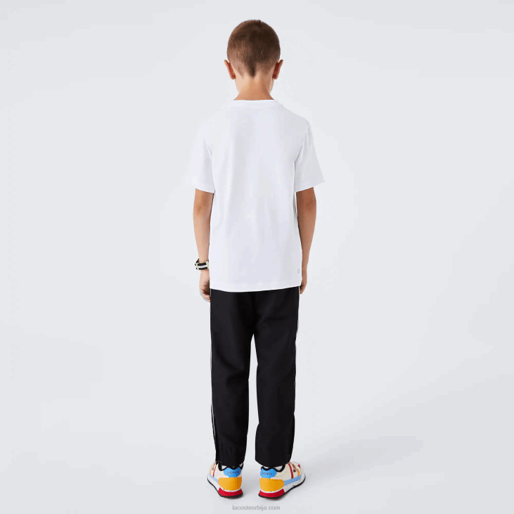 клинци спортски тениски технички дрес превелика крок мајица 86883019 бела црна ау8 Lacoste