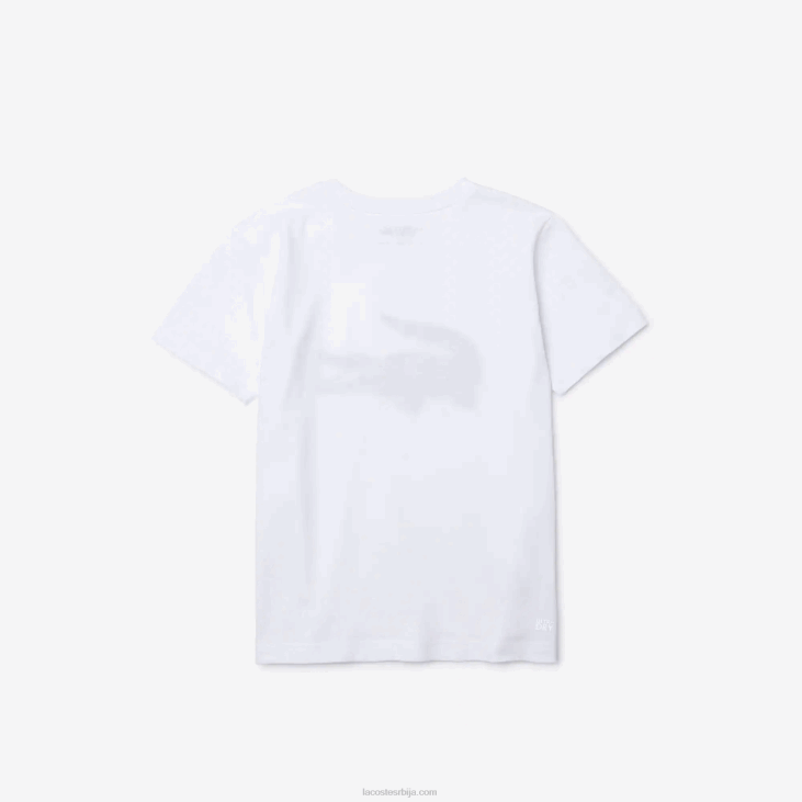 клинци спортски тениски технички дрес превелика крок мајица 86883019 бела црна ау8 Lacoste