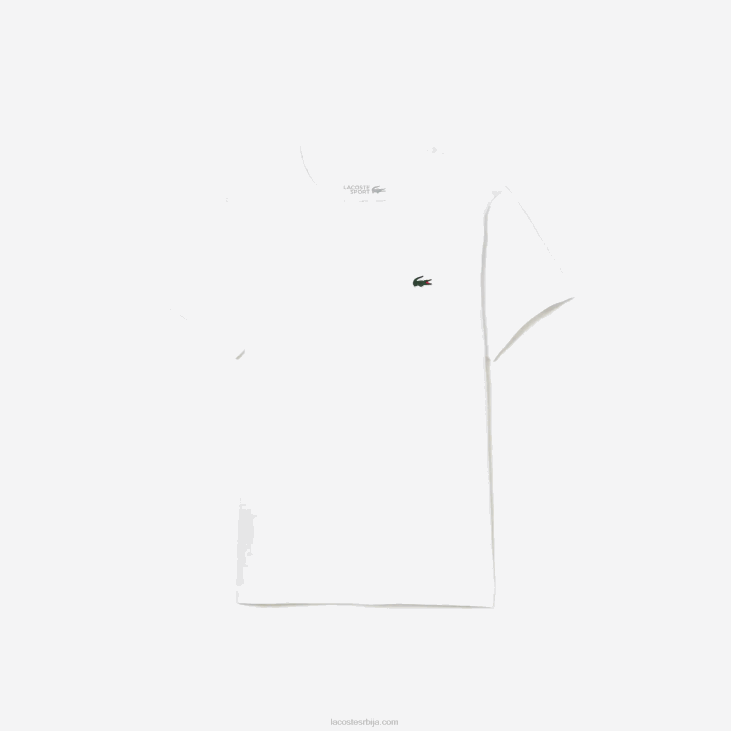 децаци спортска прозрачна памучна мајица 86883027 бела 001 Lacoste