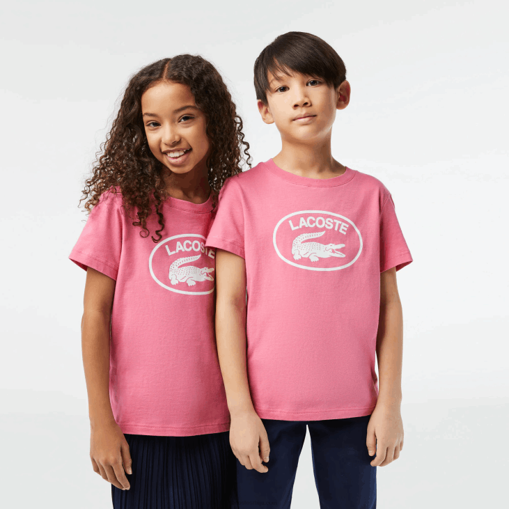клинци мајица од памучног дреса са контрастним маркама 86883029 розе 2р3 Lacoste