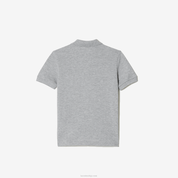 клинци Поло са контрастним принтом од органског памука 86883035 сиви кине цца Lacoste