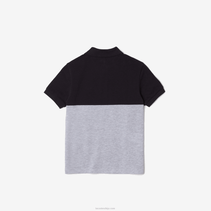 клинци органски памук пикуе цолорблоцк поло 86883038 тамноплава сива кинеска е6а Lacoste