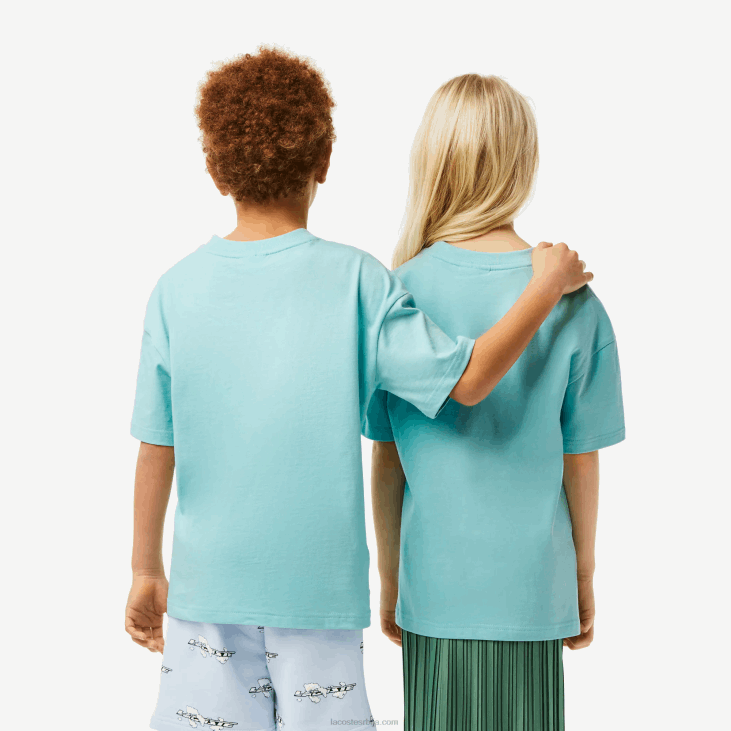 клинци брендирана мајица од органског памука 86883039 светлозелено бело и7и Lacoste