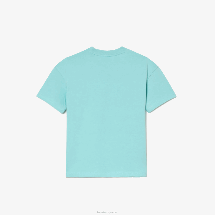 клинци брендирана мајица од органског памука 86883039 светлозелено бело и7и Lacoste