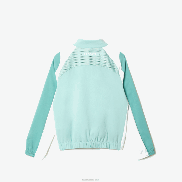 децаци тениски цолорблоцк јоггер сет 86883046 светло зелена бела жута киа Lacoste