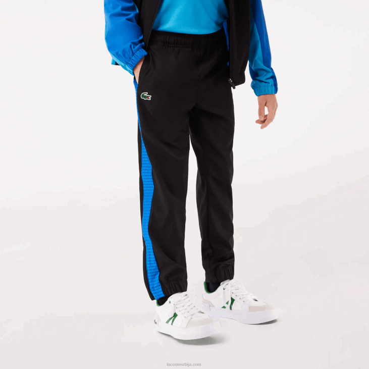 децаци тениски цолорблоцк јоггер сет 86883047 црно плаво жуто аиф Lacoste