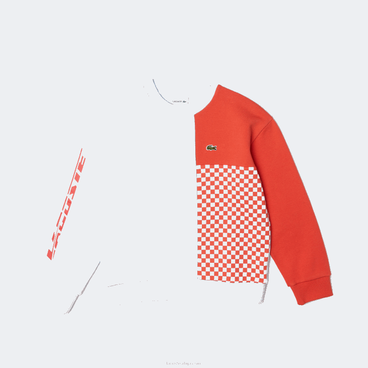 клинци дуксерица од органског памука 86883048 светло плава наранџаста бела едз Lacoste