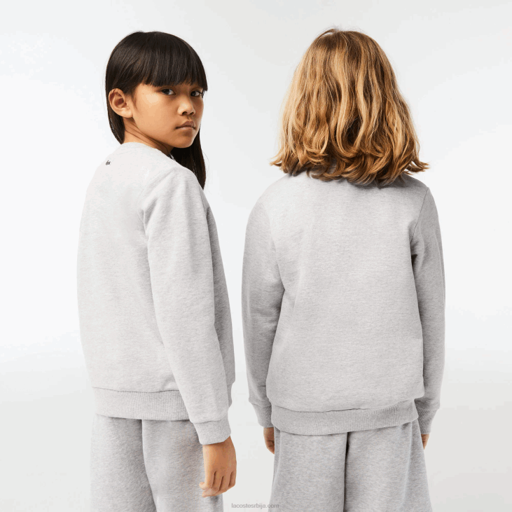 клинци Дуксерица у боји контрастног бренда 86883058 сива цхине бела бг3 Lacoste