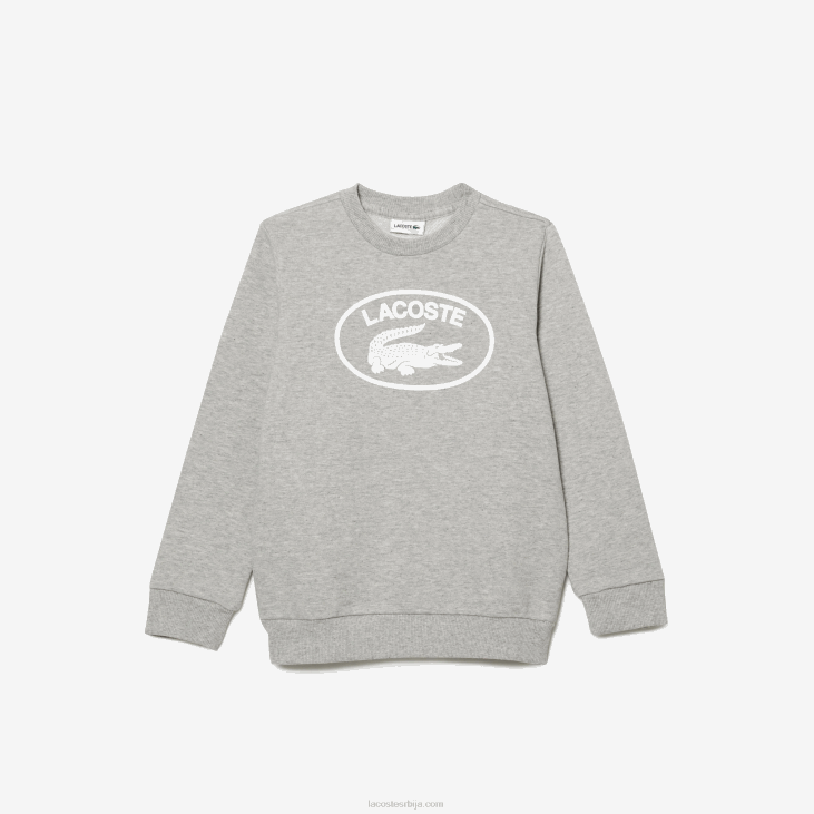 клинци Дуксерица у боји контрастног бренда 86883058 сива цхине бела бг3 Lacoste