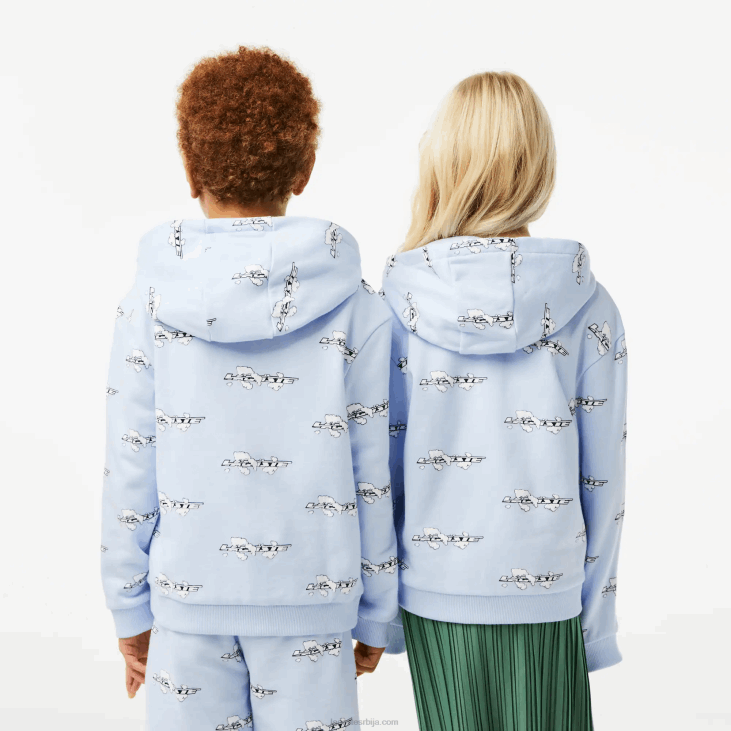 клинци дуксерица од органског памука 86883063 светло плава т01 Lacoste