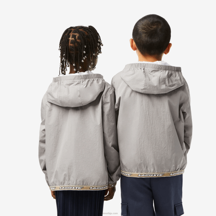 клинци пуловер јакна са капуљачом 86883065 сива кзв Lacoste