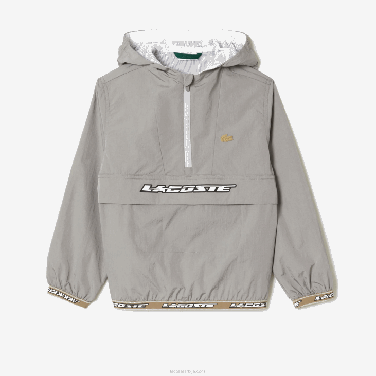 клинци пуловер јакна са капуљачом 86883065 сива кзв Lacoste