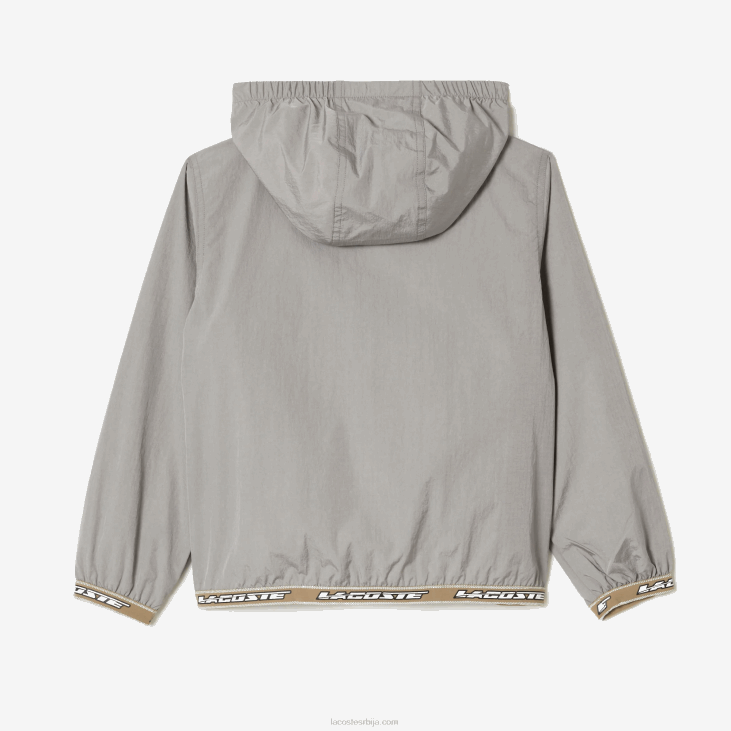 клинци пуловер јакна са капуљачом 86883065 сива кзв Lacoste