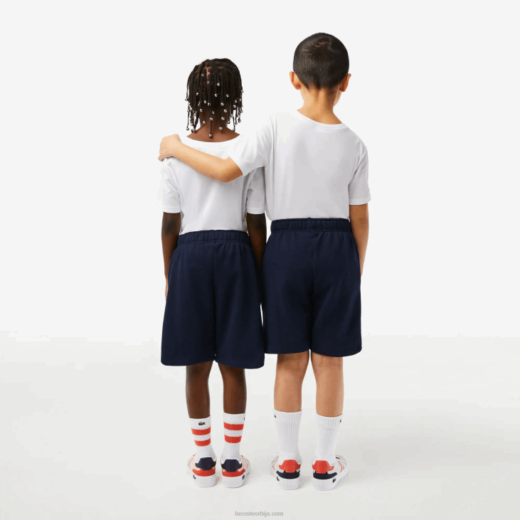 клинци шортс од органског брушеног памука 86883100 тамноплава 166 Lacoste