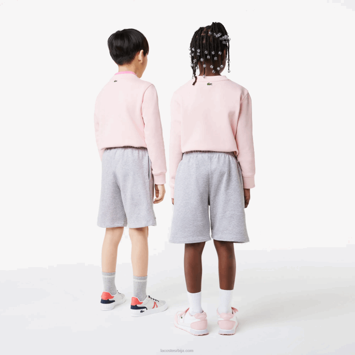 клинци шортс од органског брушеног памука 86883101 сиви кине цца Lacoste