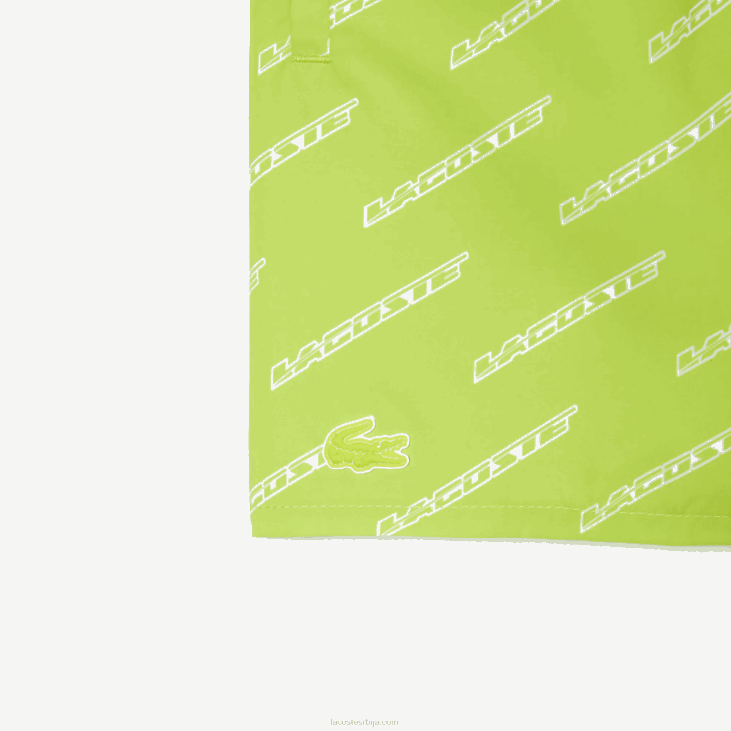 децаци штампане купаће гаће од рециклираног полиестера 86883109 жуто бела 9зв Lacoste