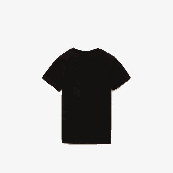 клинци памучна мајица са в-изрезом 86883130 црна 031 Lacoste