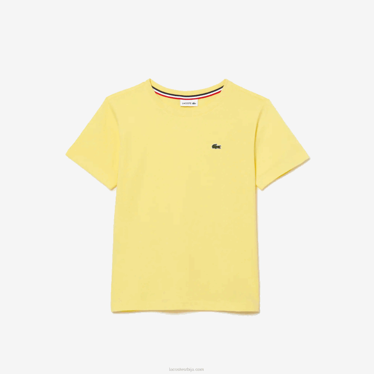 клинци мајица од памучног дреса са округлим изрезом 86883132 жута 107 Lacoste