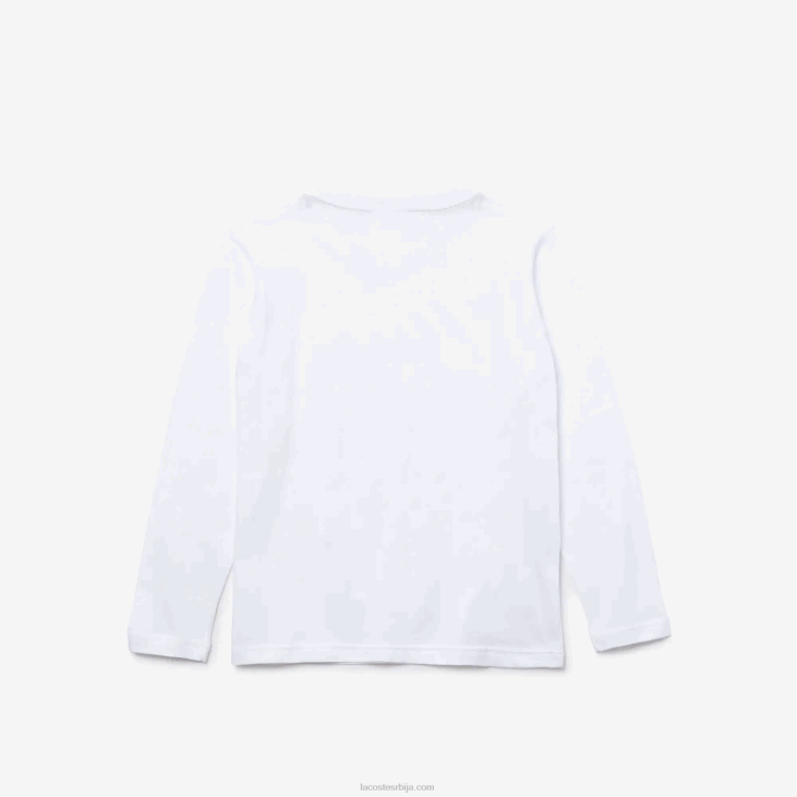 клинци мајица са великим изрезом 86883140 бела 001 Lacoste