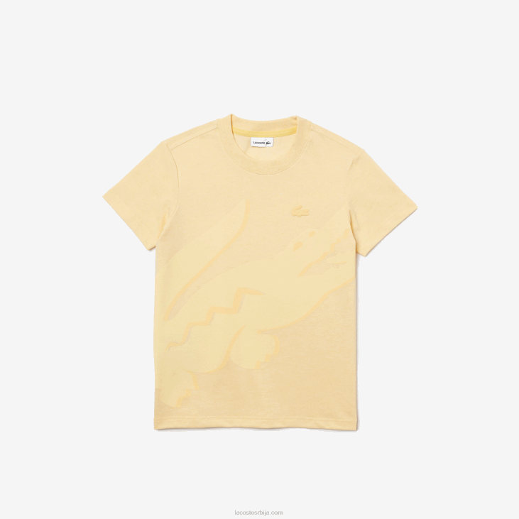 децаци Пикуе мајица од органског памука 86883142 жути хбз Lacoste