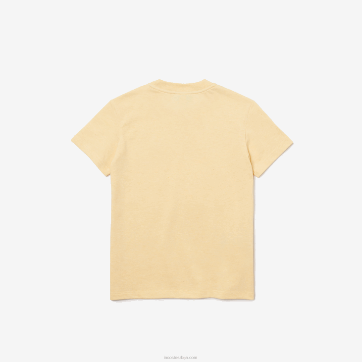 децаци Пикуе мајица од органског памука 86883142 жути хбз Lacoste