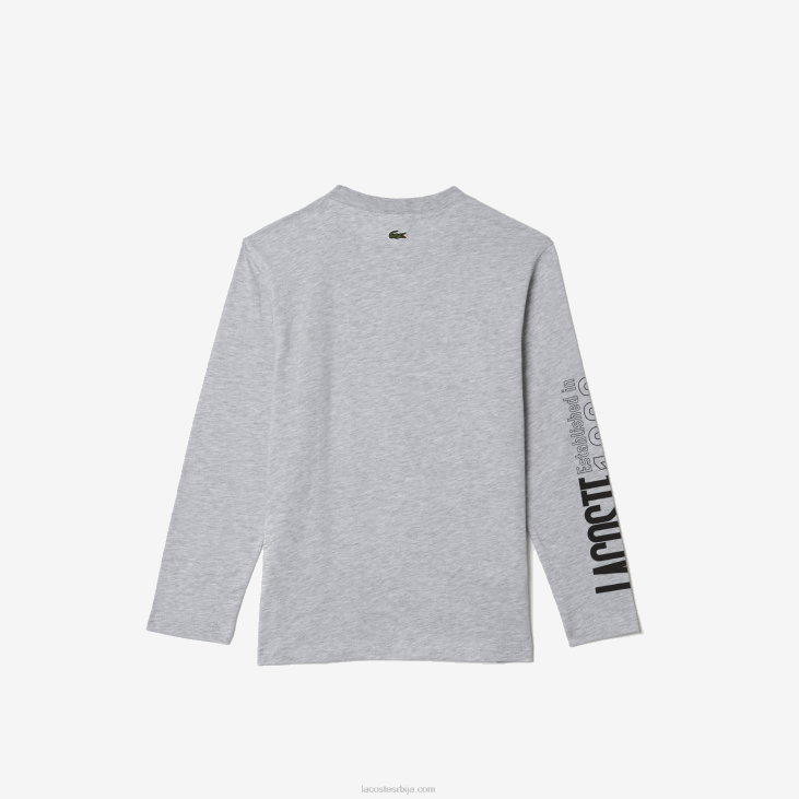 децаци мајица са крокодилским принтом 86883159 сиви кине цца Lacoste