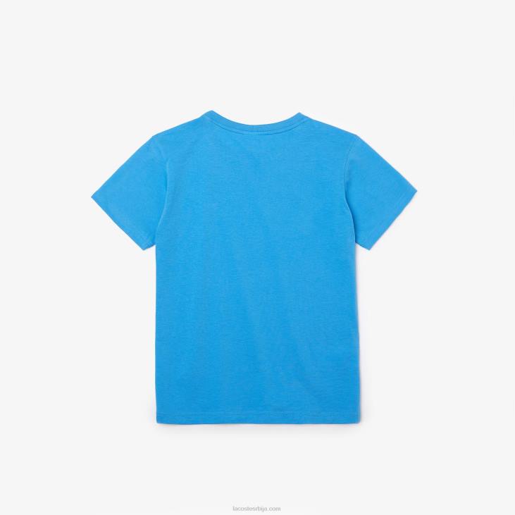 клинци мајица од памучног дреса са округлим изрезом 86883166 плава 4ка Lacoste