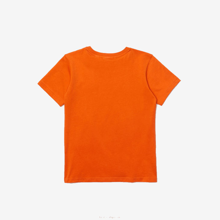 клинци мајица од памучног дреса са округлим изрезом 86883177 наранџаста з4д Lacoste